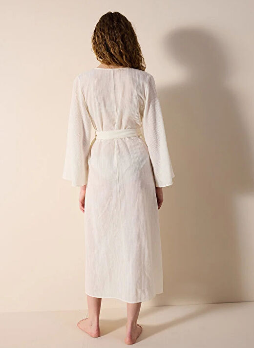Penti Düz Kırık Beyaz Kadın Kimono PLY8MSNT24IY 4