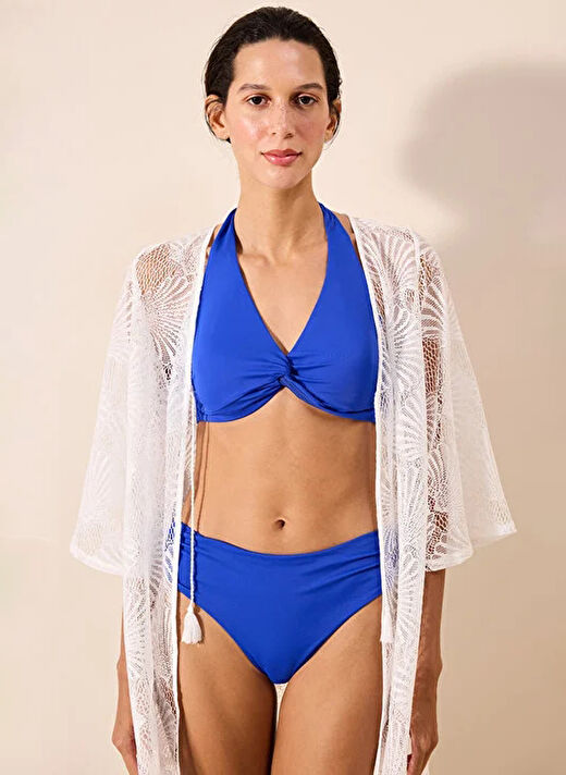 Penti Düz Beyaz Kadın Kimono PLCD8L0524IY 3