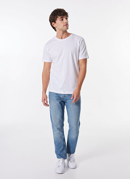 Limon 2'li Basic Beyaz - Siyah Erkek T-Shirt L4WM-TST9504  3