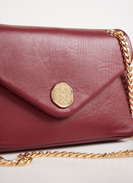 Vince Camuto Bordo Kadın 24x16x6 cm Deri Çapraz Çanta 4