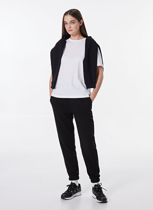 Limon Beyaz Kadın Relaxed Düz T-Shirt L4WL-TST-9000  3