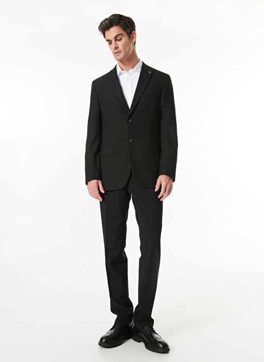 Fabrika Comfort Siyah Erkek Kırlangıç Regular Fit Düz Ceket FC4WM-CKT 2484  3