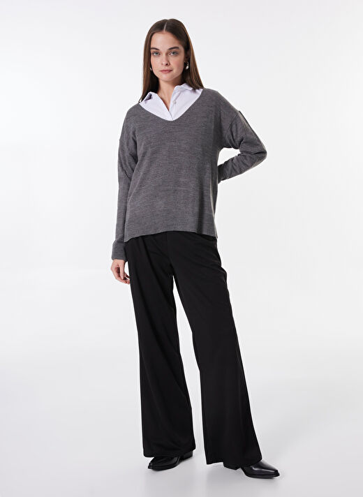 Limon Siyah Kadın Regular Straight Düz Pantolon L4WL-PNT-9010  2