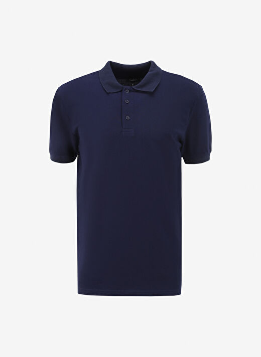 Fabrika Düz Koyu Lacivert Erkek Polo T-Shirt F4SM-TST 0942 1