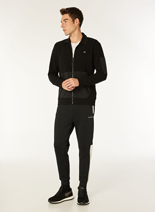 Jeep Siyah Erkek Dik Relaxed Düz Sweatmont J4WM-SWT7205  2