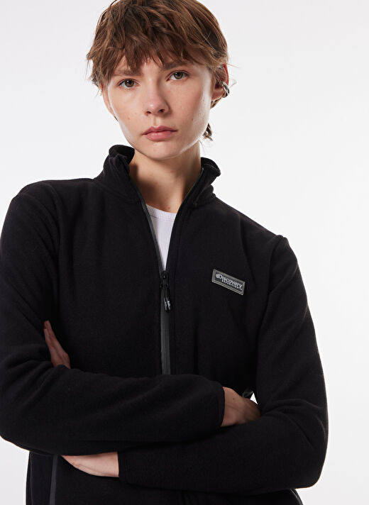 Discovery Expedition Siyah Kadın Dik Yaka Basic Polar Sweatshırt D4WL-SWT3928 2