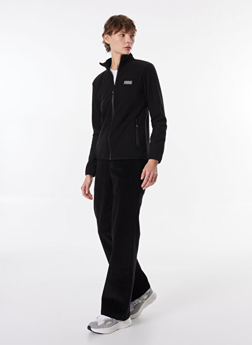 Discovery Expedition Siyah Kadın Dik Yaka Basic Polar Sweatshırt D4WL-SWT3928 3