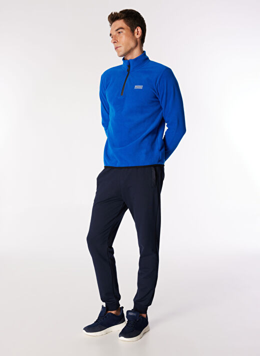 Discovery Expedition Mavi Erkek Dik Yaka Basic Polar Sweatshırt D4WM-SWT3993 2