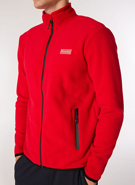 Discovery Expedition Kırmızı Erkek Dik Basic Düz Polar Sweatshırt D4WM-SWT3994  4