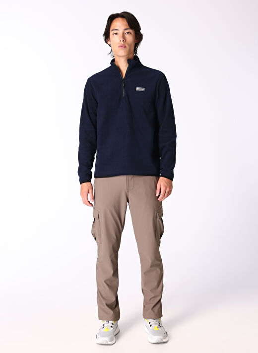Discovery Expedition Lacivert Erkek Dik Yaka Basic Polar Sweatshırt D4WM-SWT3993 2