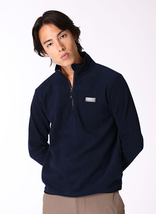 Discovery Expedition Lacivert Erkek Dik Yaka Basic Polar Sweatshırt D4WM-SWT3993 3