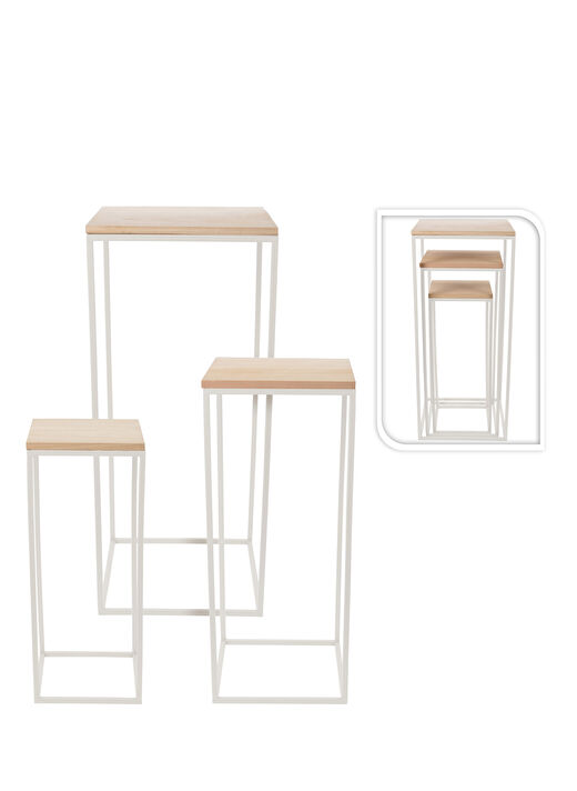 Boyner Evde Yan Sehpa SIDE TABLE 3PCS 70/60/50CM  1