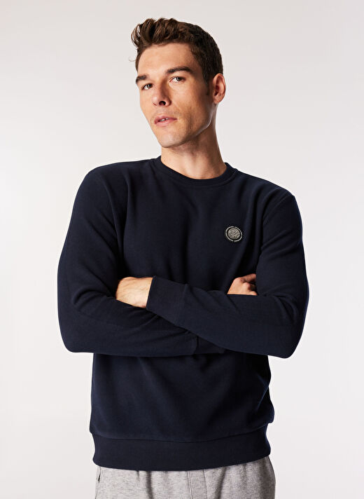 Discovery Expedition Lacivert Erkek Bisiklet Yaka Relaxed Sweatshirt D4WM-SWT3931 1