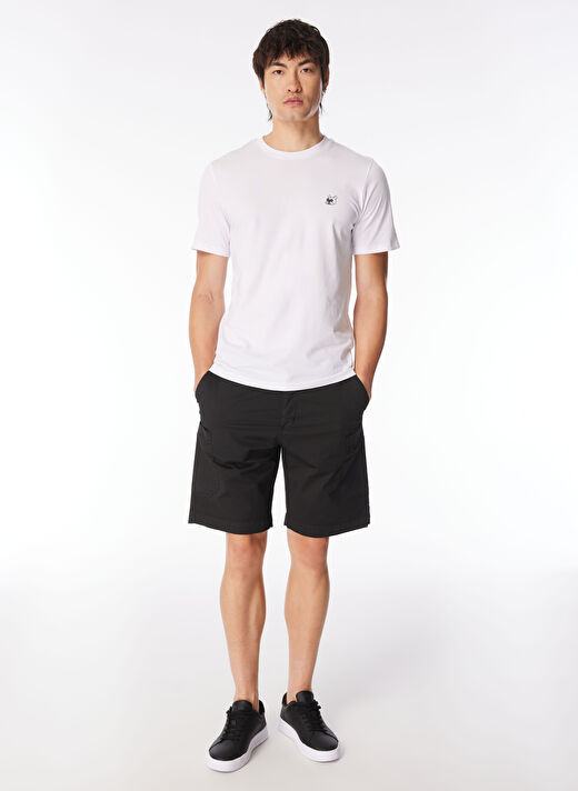 İce Play Normal Siyah Erkek Şort 24EU1M0D011P113_Woven Knee Pant 1
