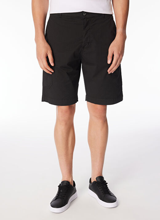 İce Play Normal Siyah Erkek Şort 24EU1M0D011P113_Woven Knee Pant 3