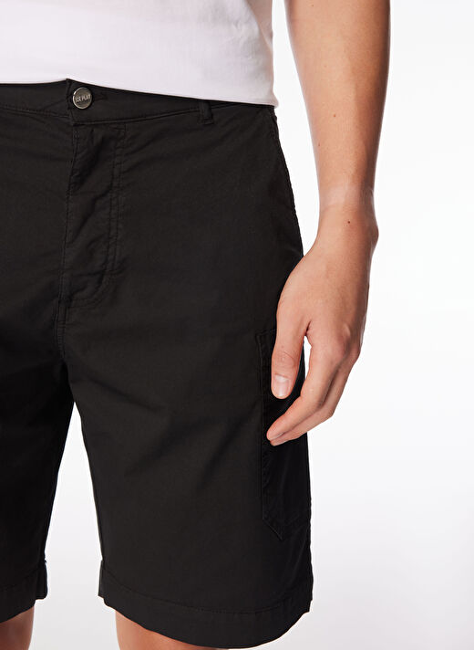 İce Play Normal Siyah Erkek Şort 24EU1M0D011P113_Woven Knee Pant 4