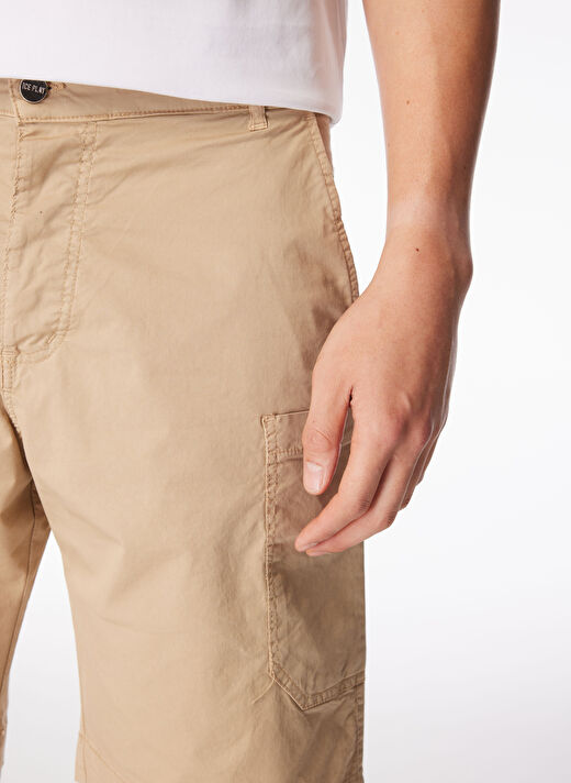 İce Play Normal Bej Erkek Şort 24EU1M0D011P113_Woven Knee Pant 2