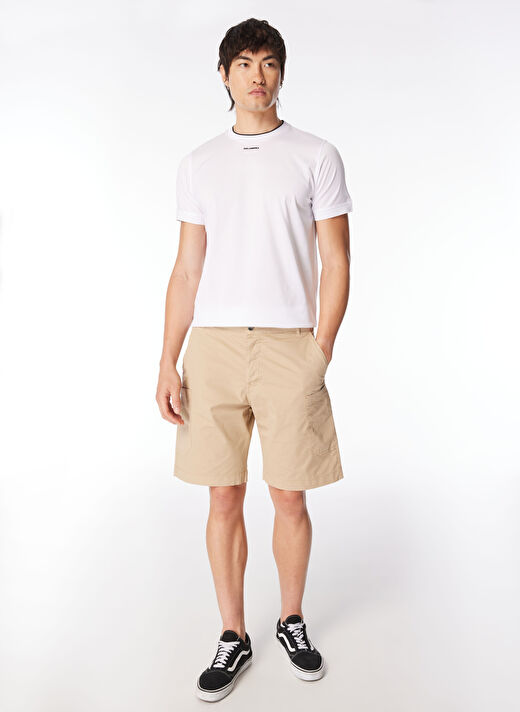 İce Play Normal Bej Erkek Şort 24EU1M0D011P113_Woven Knee Pant 3