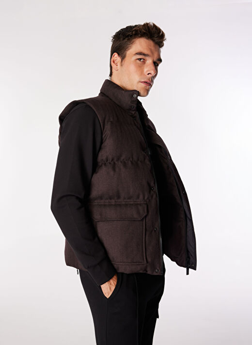 Discovery Expedition Siyah Erkek Normal Kalıp Puffer Yelek D4WM-YLK3315 3
