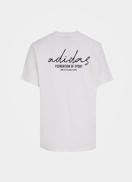 adidas IX1321 BL SJ T Q3 Beyaz Erkek Yuvarlak Yaka  Normal Kalıp T-Shirt 2