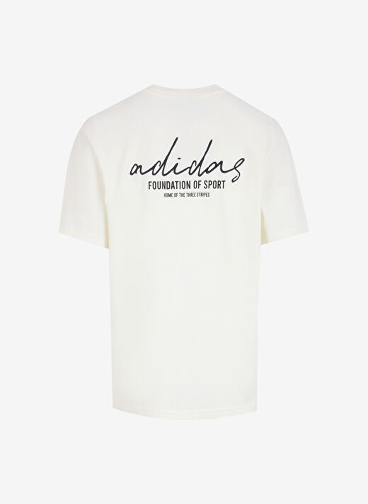 adidas IX1321 BL SJ T Q3 Beyaz Erkek Yuvarlak Yaka  Normal Kalıp T-Shirt 4