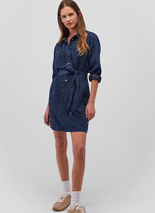 Mavi Koyu Mavi Kadın Denim Elbise M1310541-87815 BRIDGET  2