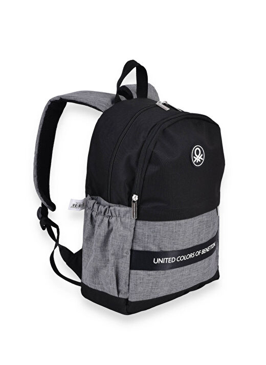 Benetton Siyah - Gri Erkek Çocuk 41x29x15 cm Sırt Çantası    2