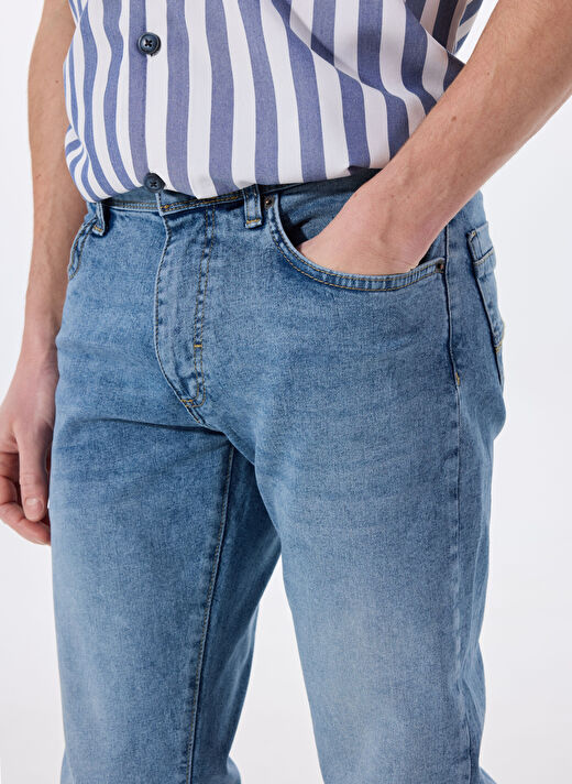 Mustang Mavi Erkek Düz Paça Straight  Denim Pantolon Washington Straight-28 4