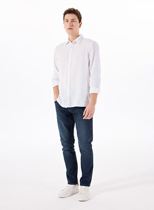 Mustang Lacivert Erkek Dar Paça Slim Fit  Denim Pantolon Vegas Slim - 1305 1