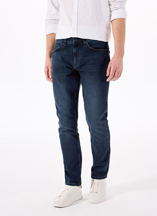 Mustang Lacivert Erkek Dar Paça Slim Fit  Denim Pantolon Vegas Slim - 1305 3