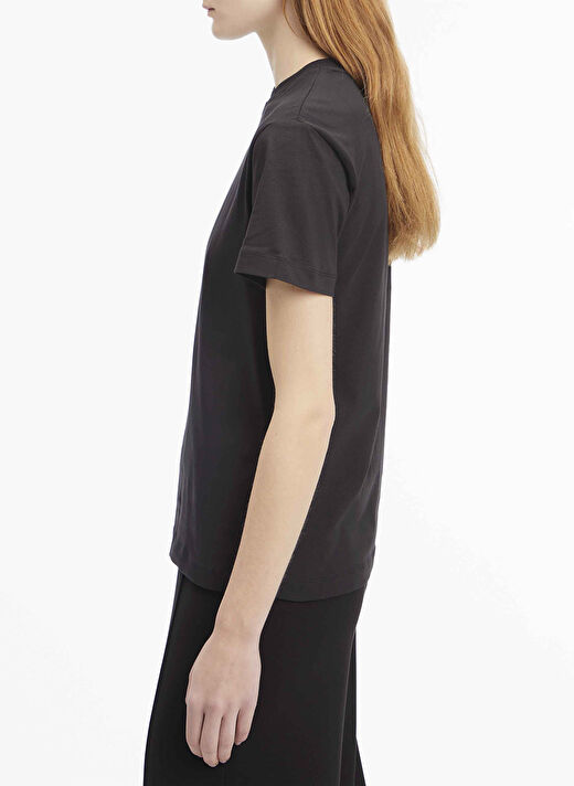 Calvin Klein Siyah Kadın Standart Baskılı T-Shirt NANO LOGO REGULAR T-SHIRT  2
