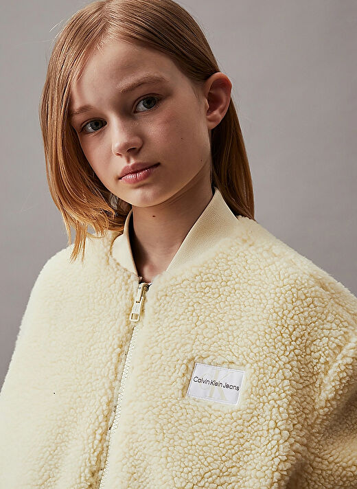 Calvin Klein Siyah - Ekru Kız Çocuk Baskılı Ceket IG0IG02588YAB  3
