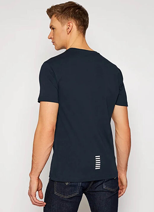 EA7 Bisiklet Yaka Lacivert Erkek T-Shirt 8NPT51PJM9Z 4