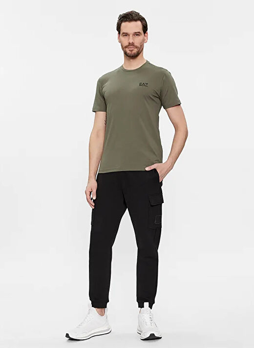 EA7 Bisiklet Yaka Haki Erkek T-Shirt 8NPT51PJM9Z 1