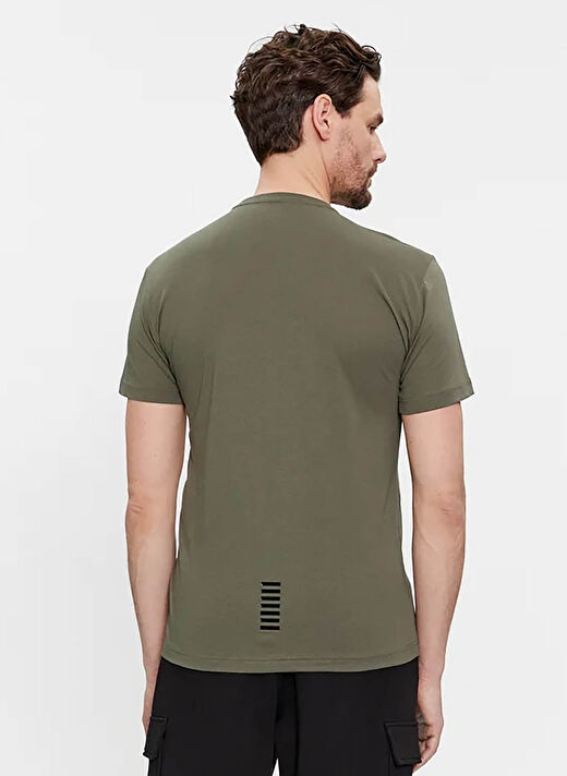 EA7 Bisiklet Yaka Haki Erkek T-Shirt 8NPT51PJM9Z 4