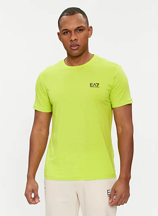 EA7 Bisiklet Yaka Yeşil Erkek T-Shirt 8NPT51PJM9Z 2