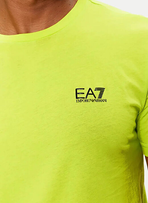 EA7 Bisiklet Yaka Yeşil Erkek T-Shirt 8NPT51PJM9Z 3