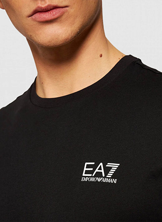 EA7 Bisiklet Yaka Siyah Erkek T-Shirt 8NPT51PJM9Z 2