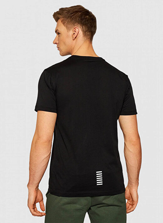 EA7 Bisiklet Yaka Siyah Erkek T-Shirt 8NPT51PJM9Z 3