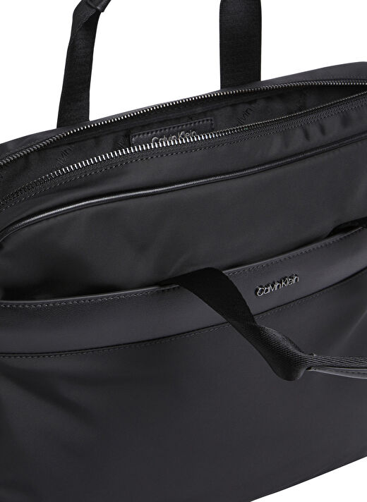 Calvin Klein Siyah Erkek Laptop Çantası CK EST. NYLON LAPTOP BAG W/CASE 3