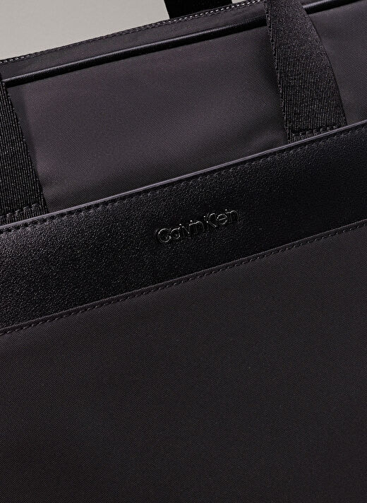 Calvin Klein Siyah Erkek Laptop Çantası CK EST. NYLON LAPTOP BAG W/CASE 4
