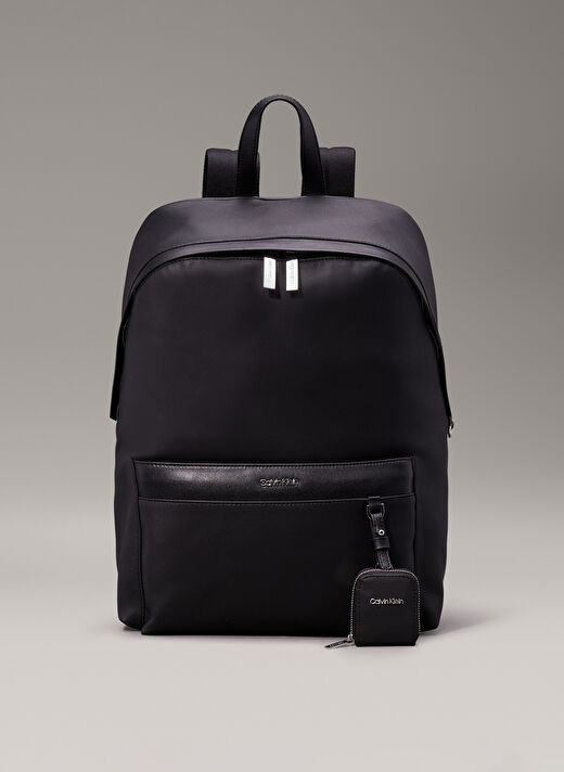 Calvin Klein Siyah Erkek Sırt Çantası CK EST. PU ROUND BP+CASE 1