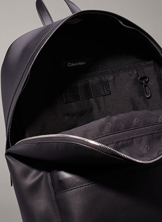 Calvin Klein Siyah Erkek Sırt Çantası CK EST. PU ROUND BP+CASE 3