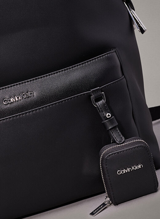 Calvin Klein Siyah Erkek Sırt Çantası CK EST. PU ROUND BP+CASE 4