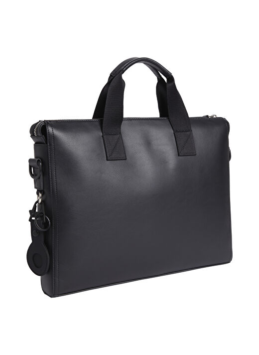 Calvin Klein Siyah Erkek Deri Laptop Çantası TAGGED COMMUTER37 2