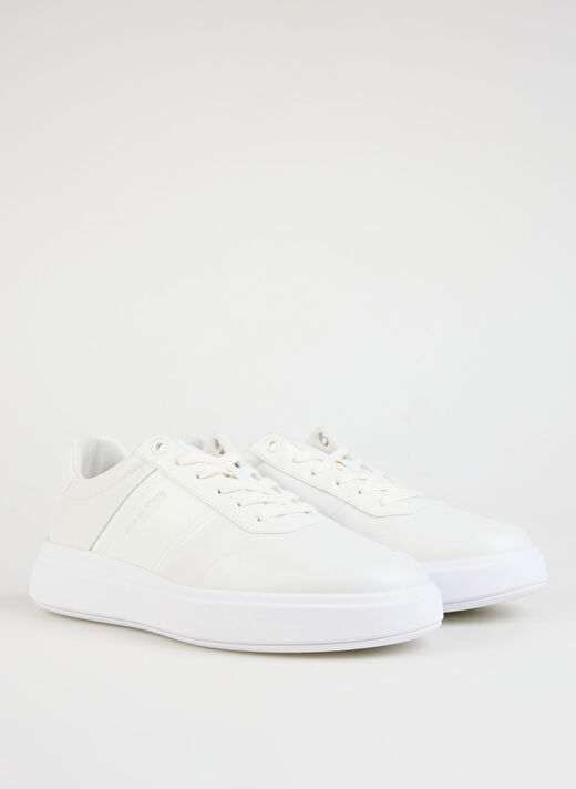 Calvin Klein Beyaz Erkek Deri Sneaker LOW TOP LACE UP HF  2