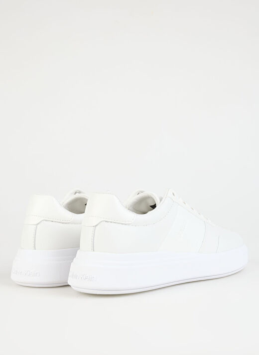 Calvin Klein Beyaz Erkek Deri Sneaker LOW TOP LACE UP HF  3