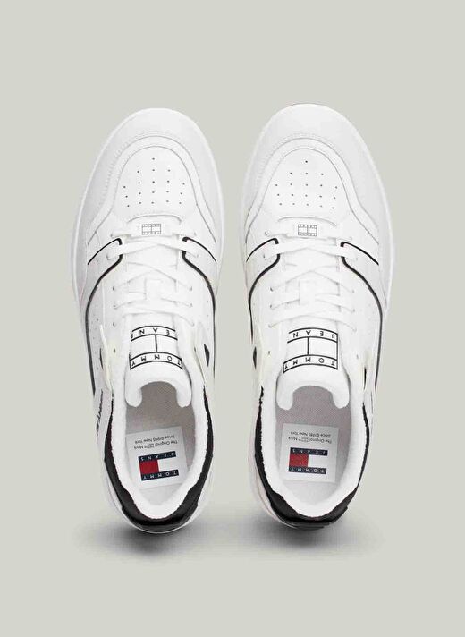 Tommy Hilfiger Beyaz Erkek  Sneaker TJM BASKET RETRO CUPSOLE WL  3