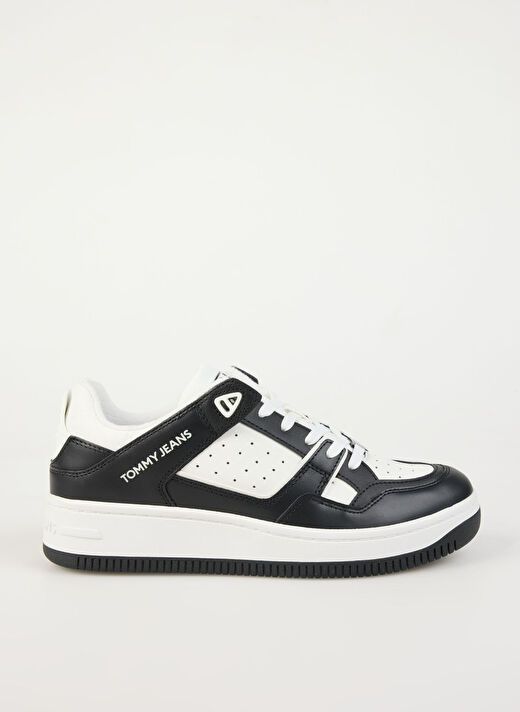 Tommy Hilfiger Beyaz - Siyah Erkek Sneaker TJM BASKET RETRO CUPSOLE WL  1