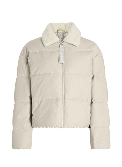 Calvin Klein Jeans Taş Kadın Dik Yaka Standart Fit Puffer Mont AVIATOR PUFFER 1